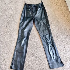 100% leather black Bebe pants size 0